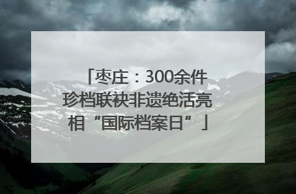 枣庄：300余件珍档联袂非遗绝活亮相“国际档案日”